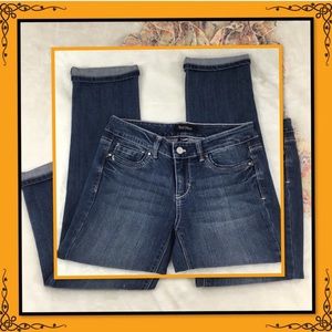 WHBM MEDIUM WASH WOMENS DENIM BLANC CROP LEG JEANS 2